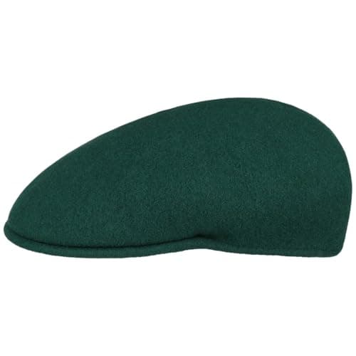 Image of Kangol 504 Flat Cap by Women/Men - Men´s hat Wool with Peak All-Season Spring Summer Autumn Winter - S (54-55 cm) Dark Green