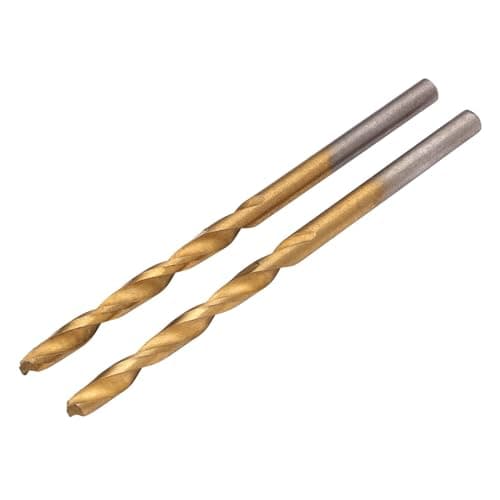 Image of Draper 2pcs HSS Titanium Nitride Coated Drill Bit, 3.5mm x 70mm - 08864 - for Steel, Non-Ferrous Metals, Wood and Hard Plastic