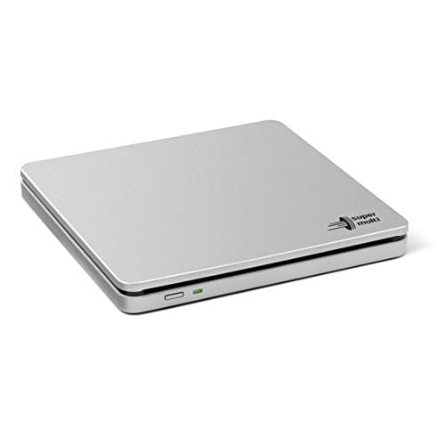 Image of Hitachi-LG GP70 External DVD Drive, Slim Portable DVD Player/Writer for Laptop, Desktop PC, USB 2.0, Windows and Mac OS Compatible, M-Disc Support, 8x Read/Write Speed - Silver