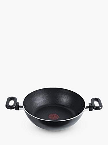 Image of Tefal Kadai Curry 26cm Pan, Madras Collection, Non-Stick, Aluminium, Black, All hobs Compatible excluding Induction, A7295244