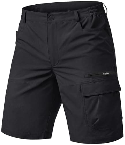 Image of TACVASEN Cargo Shorts Men Quick Dry Lightweight Work Hiking Shorts with Pockets for Walking Casual Outdoor Golf Travel Summer Black 34