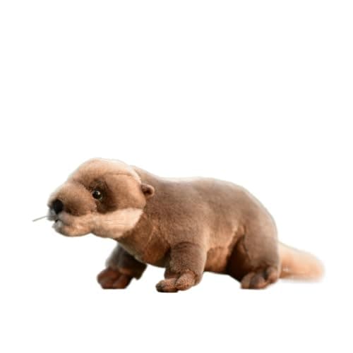 Image of SMJWH Realistic Otter Plush Toy, Soft Cuddly Sea Otter Stuffed Animal Doll, River Otter Toy for Kids & Nature Lovers(33cm)