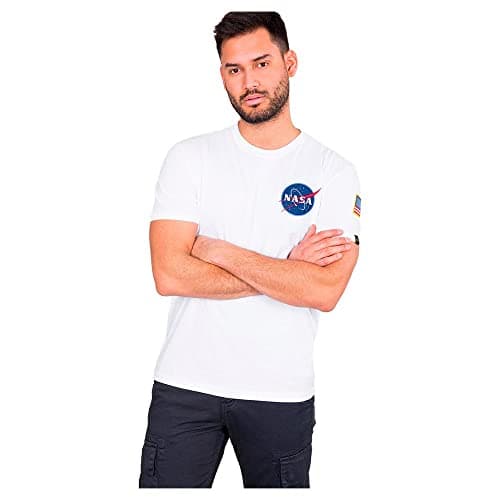 Image of Alpha Industries Space Shuttle T Shirt for Men White