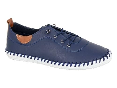 Image of Mod Comfys L622NC-6 Womens Softie Leather Shoe Navy Size 6