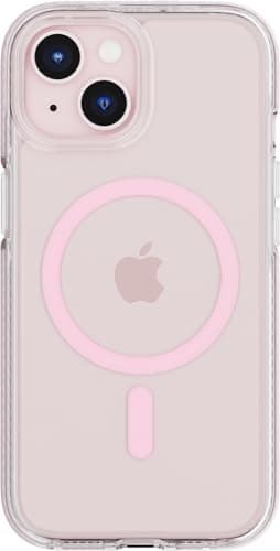 Image of Tech21 EvoCrystal Phone for iPhone 16e / 15 - Compatible with MagSafe - Impact Protection Phone Case with 15x Military Standard Rating - Pink