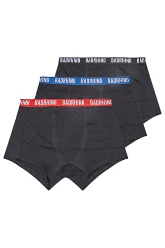 Image of BadRhino Big & Tall 3 Pack Multicolour Waist Boxers - Men's - Plus Size Curve
