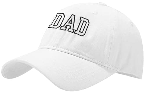 Image of XYIYI Dad White Original Classic Cotton Baseball Cap Adjustable Dad Hat Unconstructed Plain Cap