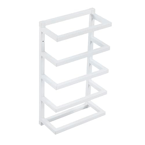 Image of 5 Tier Wall Mounted Towel Rack in White