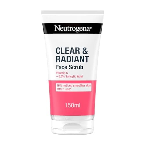 Image of Neutrogena Clear & Radiant Face Scrub (1x 150ml), Purifying & Brightening Oil-Free Daily Exfoliator with Vitamin C and 0.5% Salicylic Acid, Suitable for Blemish-Prone for Clearer Radiant Complexion