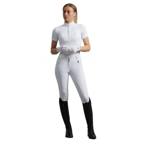 Image of Premier Equine Sophia Ladies Full Seat High Waist Competition Riding Breeches - White