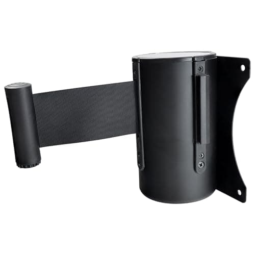 Image of Vigil Wall Mounted Retractable Barrier - Black - 5 Metre Belt