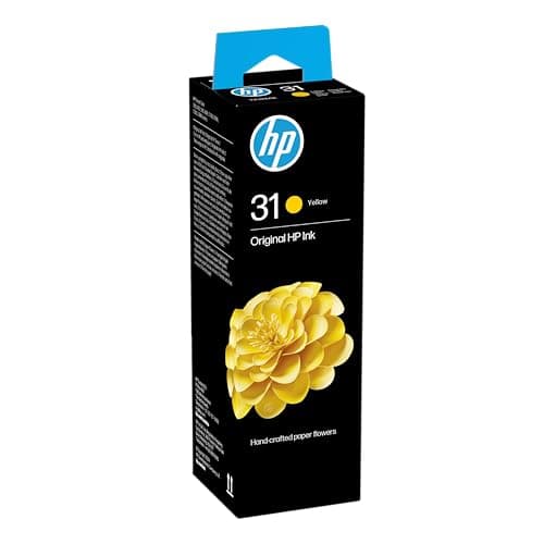 Image of HP Original 31 - 70ml Ink Bottle, Yellow, Single Pack, 8000 Print Pages or Up To 3 Years of yield for HP Smart Tank Printers