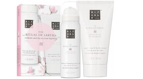 Image of The Ritual of Sakura Luxury Gift Set, Shower Gel 50ml and Body Cream 70ml, Personal Care Collection