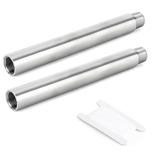 Image of TAILONZ PNEUMATIC 304 Stainless Steel 1/4" Female x 1/4" Male BSP Thread 200mm Nipple Cast Pipe Direct Tube Extension Fittings Pneumatic Connectors (Pack of 2)