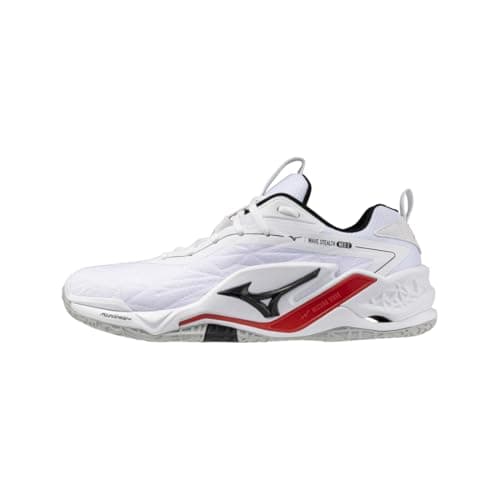 Image of Mizuno Wave Stealth Neo White/Black 2026 Sneakers, White, Red, Black, 9 UK