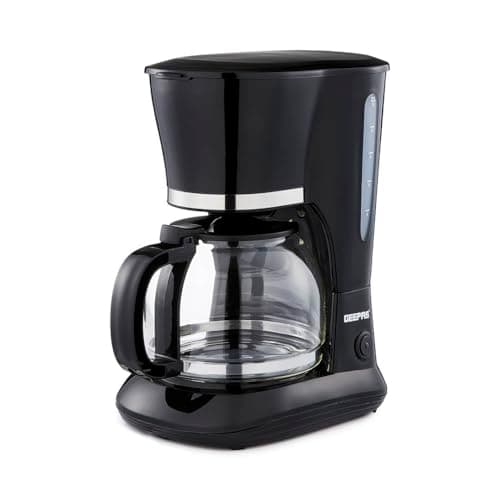 Image of GEEPAS 1.5L Filter Coffee Machine | 800W Coffee Maker for Instant Coffee, Espresso, Macchiato & More | Boil-Dry Protection, Anti-Drip Function, Automatic Turn-Off Feature, Black