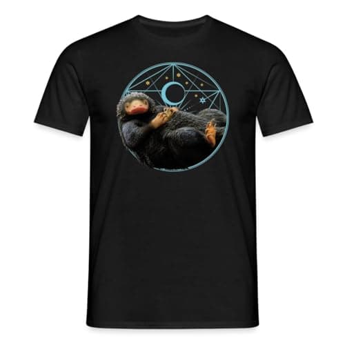 Image of Spreadshirt Fantastic Beasts Niffler Firmament Men’s T-Shirt, XL, Black
