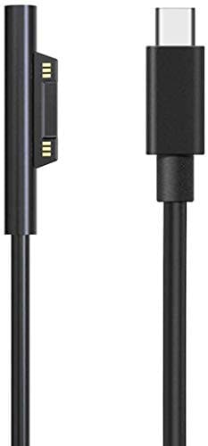 Image of TECHGEAR USB-C Charging Cable (5ft/1.5m), Surface Connect to USB-C Fits Surface Pro 9 8 7 6 5 4 3, Book 1/2, Laptop / 2, 3 / Studio/Go 2