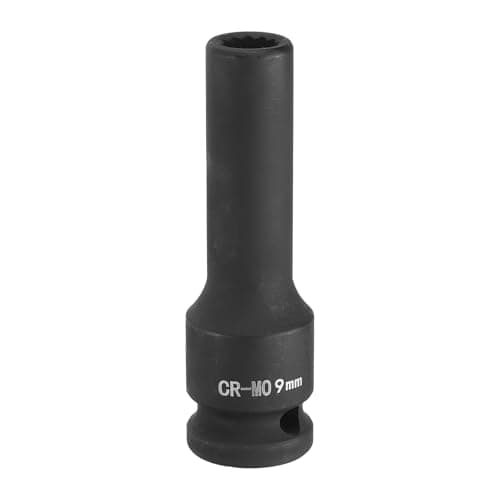 Image of sourcing map 12-Point Deep Impact Socket 1/2 Inch Drive 10mm Metric Chrome Molybdenum Alloy Steel Spindle Axle Nut Impact Socket