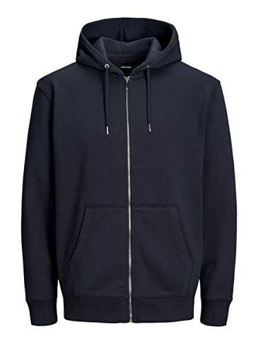 Image of JACK & JONES NOS Men's Jjesoft Sweat Zip Hood Noos Sweat Jacket Not Applicable, Blue (Navy Blazer Fit: Relax), X-Large