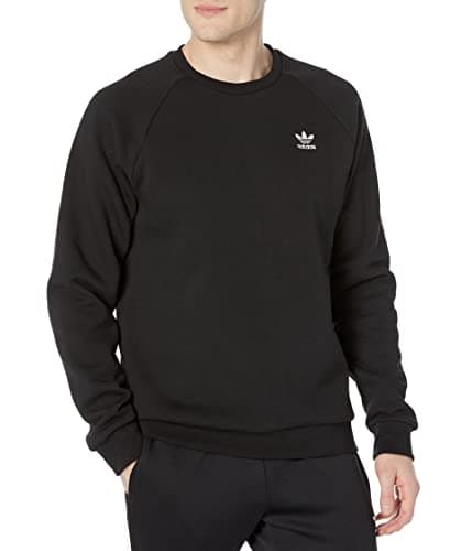 Image of adidas Originals Men's Trefoil Essentials Crew Neck, Black, XL