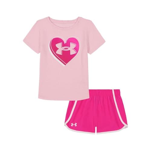 Image of Under Armour Kids Play Short Set Baby Prime Pink 6-7 Years