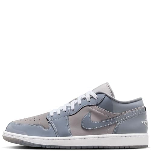 Image of Nike Air Jordan 1 Low Men's Shoes, Medium Grey/White/Cool Grey, 7 UK