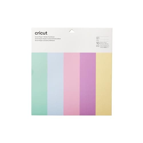 Image of Cricut Smart Paper Sticker Cardstock - 10 Sheets - 13in x 13in - Adhesive Paper for Stickers - Compatible with Cricut Explore 3/Maker 3 - Pastels