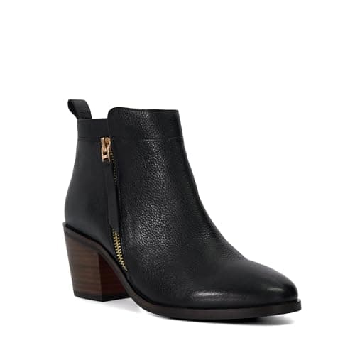 Image of Dune London Ladies PAICING Block Heel Side Zip Boots Size UK 3 Ankle Boots