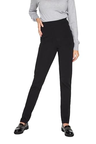 Image of Long Tall Sally - LTS Tall Slim Leg Stretch Trousers - Women's Black