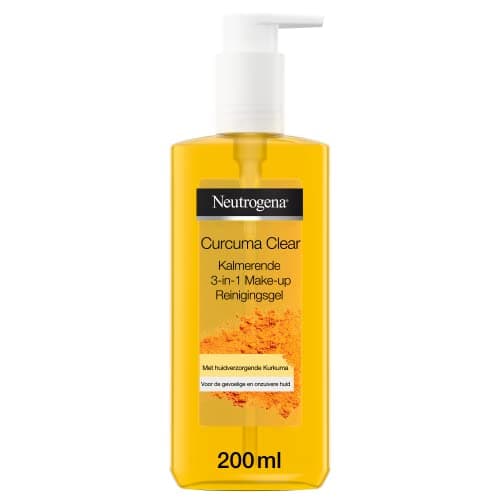 Image of Neutrogena Curcuma Clear Facial Cleansing, Soothing 3-in-1 Makeup Remover Gel, 200 ml