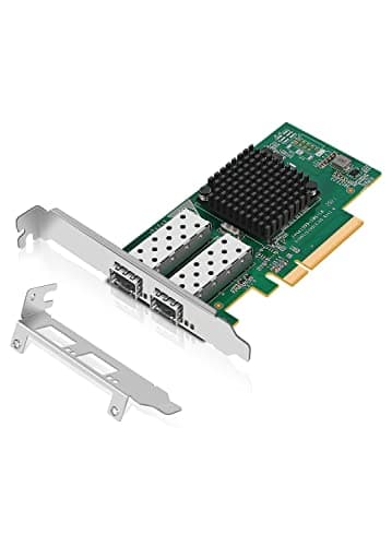 Image of 10Gb Dual LAN SFP PCI-e Network Card, Intel 82599(X520) Controller, NICGIGA 10Gbps Ethernet Adapter, 2 * 10Gbe SFP Port, 10G NIC Card, Support Windows/Windows Server/Linux/VMware