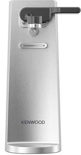 Image of Kenwood Electric Can Opener CAP80.000SI, Multifunctional Kitchen Tool 3-in-1 with Integrated Knife Sharpener, Can Opener and Bottle Opener, with Cord Storage, Silver