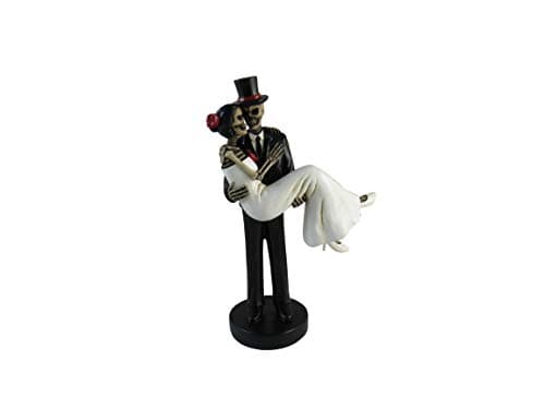 Image of Forever Yours Skeleton Wedding Couple Bride and Groom Day of the Dead Figurine