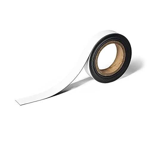 Image of Durable 170802 Magnetic Identification Tape, 5m x 30 mm, Can be Cut to Any Size, White