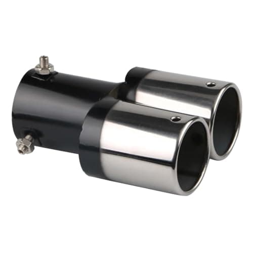 Image of CGREAGH Dual Exhaust Tip Tailpipe, for Peugeot 206 206 S 206 SW 206 SW 206Cc 207 207Cc 207 SW 208 Stainless Steel Rear Muffler Twin Outlet Decorative Protector Modification,B