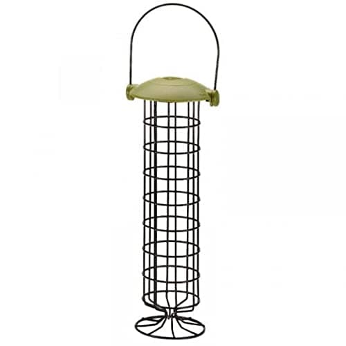 Image of Green Twist Top Wildbird Fat Ball Suet Ball Feeder Chapel Wood 30cm Foglish