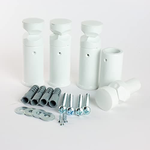 Image of Companyblue White Brackets for Heated Towel Rail Radiators fits Curved or Flat Towel Warmers