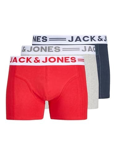 Image of JACK & JONES Male Trunks 3-Pack Trunks, Light Grey Mix, XL