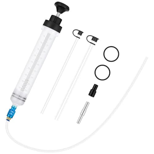 Image of Flintronic Oil Suction Syringe, 500cc Oil Suction Gun oil Change Syringe Brake Fluid Extractor Pump, Brake Fluid Extractor Pump, Hand Pump, Automotive Change syringe with Extension Tube, Set C