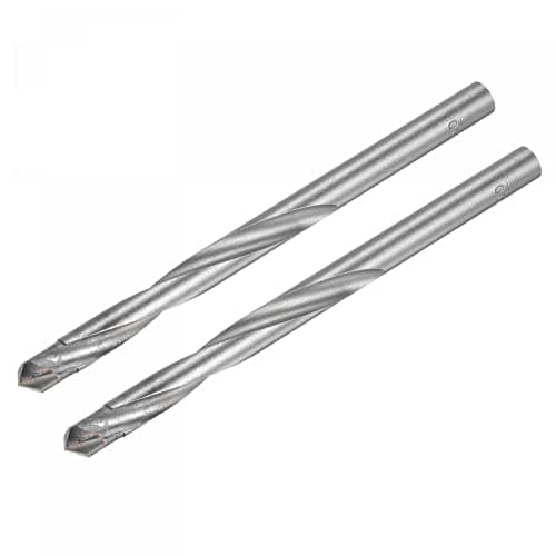 Image of sourcing map 10mm Cutting Dia Cemented Carbide Twist Extra Long Drill Bit with Round Straight Shank for Hardened Steel Stainless Steel, 150mm Length 2 Pcs