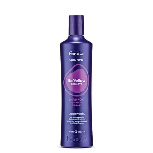 Image of Fanola Wonder, Anti-Yellow Shampoo for Blonde, Lightened, Bleached or Grey Hair, Neutralizes Yellow Tones with Toning Action Leaving Hair Softer and Shiner, 350ml