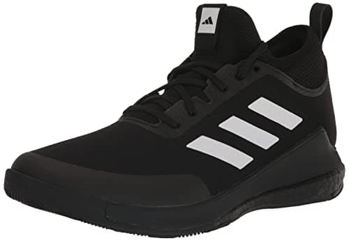 Image of adidas Womens Crazyflight Indoor Sneakers Shoes - White, Black/White/Carbon, 6.5 UK