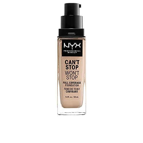 Image of NYX Professional Makeup Can't Stop Won't Stop 24 Hour Full Coverage Foundation, Long Lasting, Waterproof, Vegan Formula, Matte Finish, Shade: Alabaster