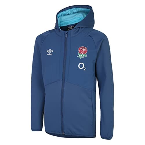 Image of Umbro Unisex England Full Zip (O2) Jnr Jacket, Ensign Blue Bachelor Button, YM UK