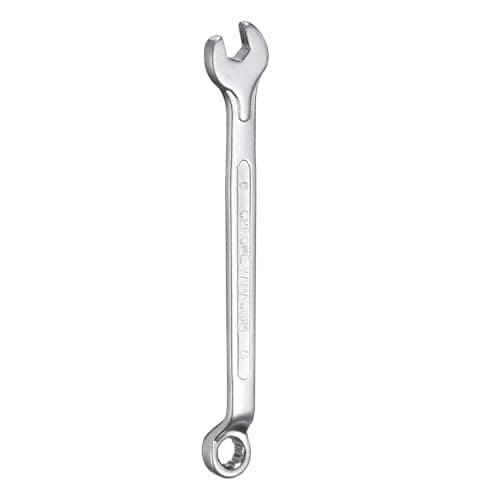 Image of sourcing map Combination Wrench Offset 6mm 75-Degree 12-Point Box End and 15°Angled Open End Metric CR-V Steel Nickel Plated Multi-Function Spanners for Mechanics DIY Enthusiasts