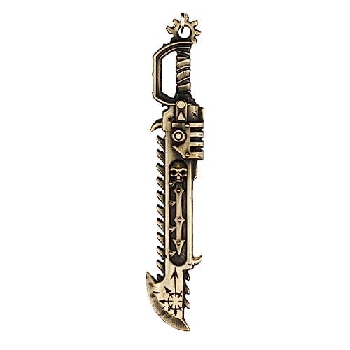 Image of Starforged Warhammer 40000 Master Crafted & Chaos Spacemarine Chainsword 40K Keychain, Chaos, One size