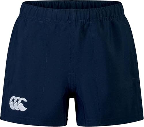 Image of Canterbury Junior Unisex Players Drill Shorts | Rugby Shorts | CCC Logo Gym Shorts, Navy, 12