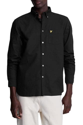 Image of Lyle & Scott LS Woven Shirts Plain Oxford Shirt Z865 Jet Black, XXL