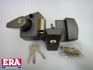 Image of ERA 40mm HIGH SECURITY BS DARK GREY NIGHT LATCH NIGHTLATCH & CYLINDER,NEW